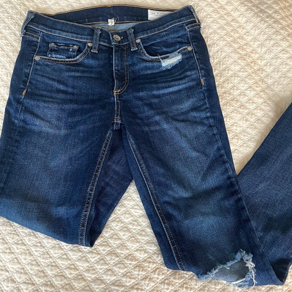 Rag & Bone Mid-Rise Skinny Ankle Jeans